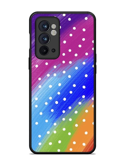 Rainbow Polka Dot Dream Glossy Soft Edge Case for Oneplus 9RT (5G) Chachhi