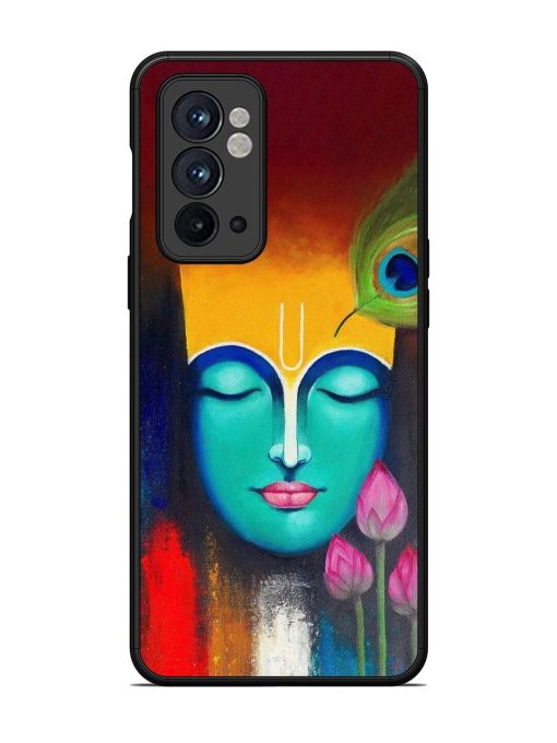 Divine Tranquility: The Face Of Krishna Glossy Soft Edge Case for Oneplus 9RT (5G) Chachhi