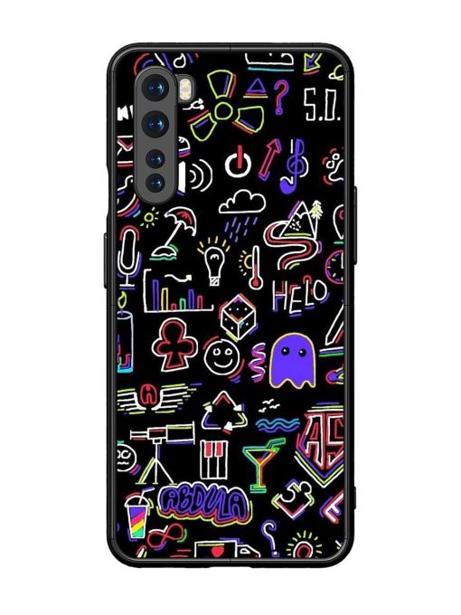 Neon Doodle Glossy Soft Edge Case for Oneplus Nord Chachhi