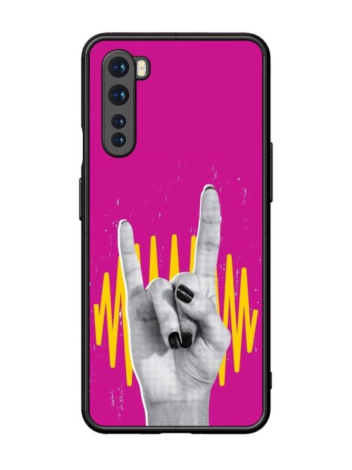 Rock Hand Glossy Soft Edge Case for Oneplus Nord Chachhi