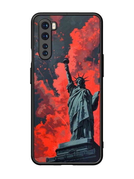 Lady Liberty'S Firework Finale Glossy Soft Edge Case for Oneplus Nord Chachhi