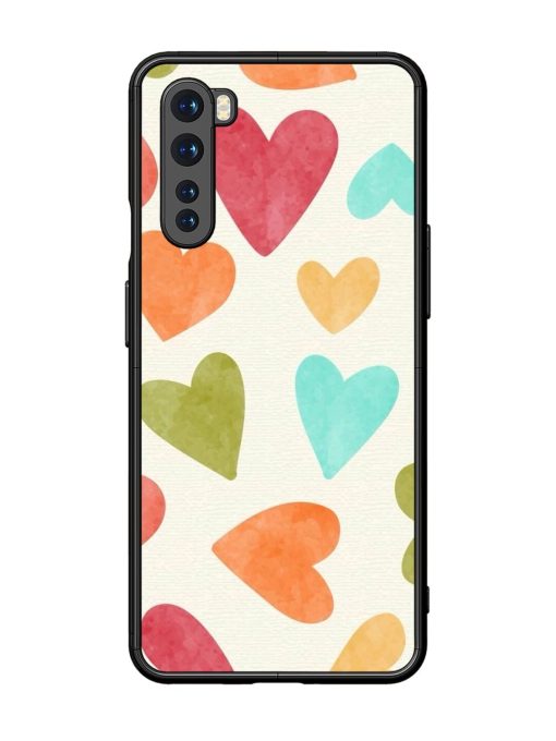 Watercolor Hearts Glossy Soft Edge Case for Oneplus Nord Chachhi