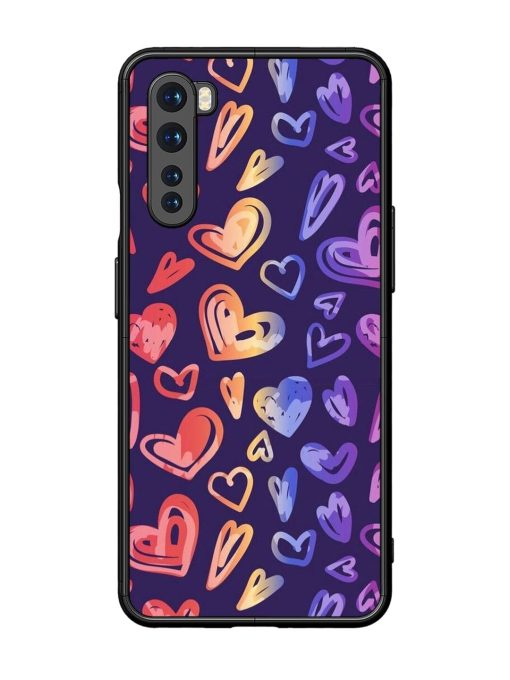 Rainbow Hearts Glossy Soft Edge Case for Oneplus Nord Chachhi