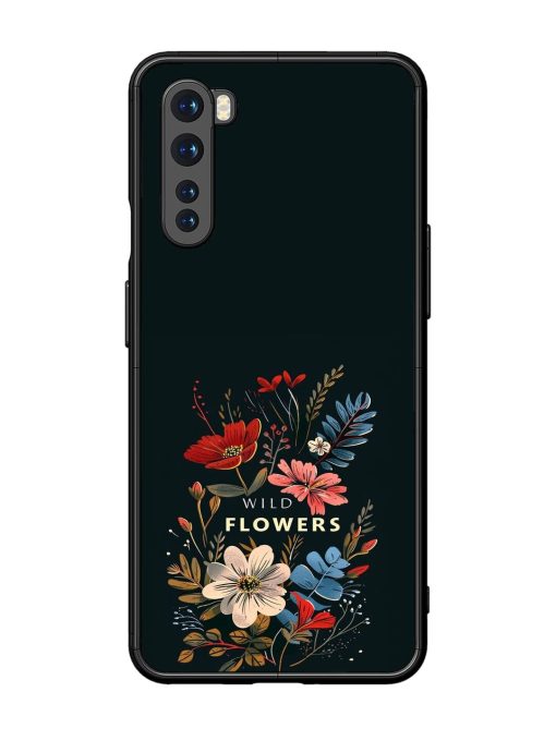 Dark Floral Glossy Soft Edge Case for Oneplus Nord