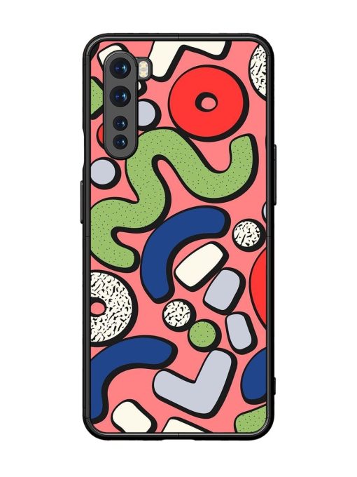 Groovy Geometric Shapes Glossy Soft Edge Case for Oneplus Nord Chachhi