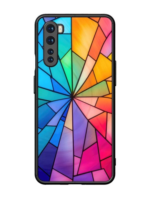 Stained Glass Kaleidoscope Of Colors Glossy Soft Edge Case for Oneplus Nord Chachhi