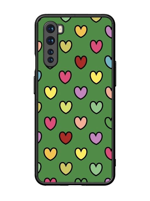 Rainbow Heart Parade Glossy Soft Edge Case for Oneplus Nord Chachhi