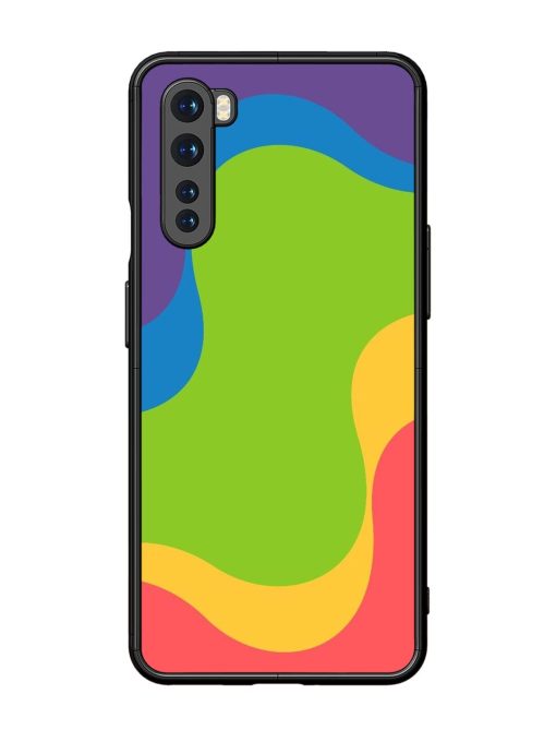 Wavy Rainbow Wonderland Glossy Soft Edge Case for Oneplus Nord Chachhi