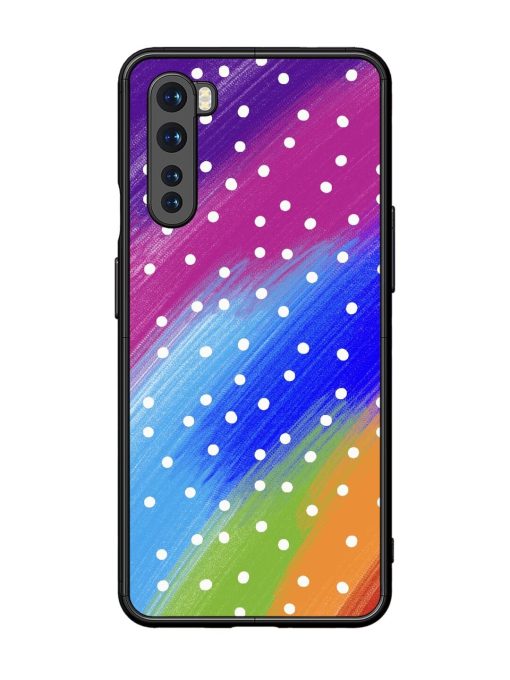 Rainbow Polka Dot Dream Glossy Soft Edge Case for Oneplus Nord Chachhi