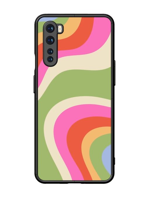 Wavy Rainbow Wonderland Glossy Soft Edge Case for Oneplus Nord Chachhi