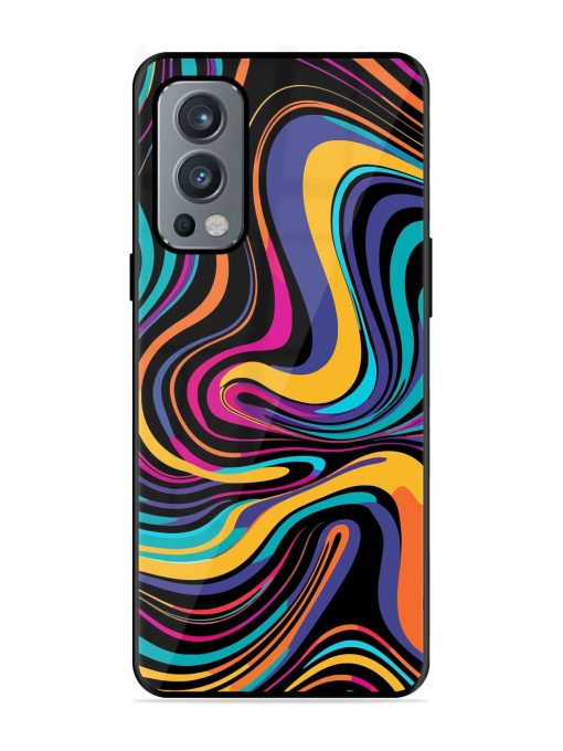 Psychedelic Swirl Glossy Soft Edge Case for Oneplus Nord 2 (5G) Chachhi