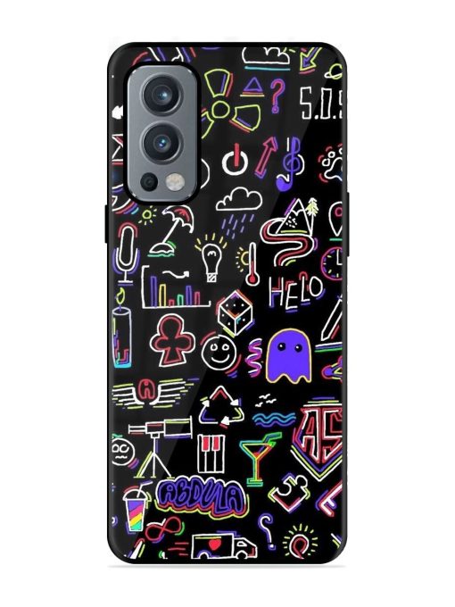 Neon Doodle Glossy Soft Edge Case for Oneplus Nord 2 (5G) Chachhi