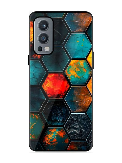 Hexagon Hive Glossy Soft Edge Case for Oneplus Nord 2 (5G) Chachhi