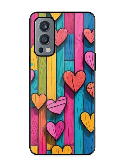 Rainbow Of Hearts Glossy Soft Edge Case for Oneplus Nord 2 (5G) Chachhi