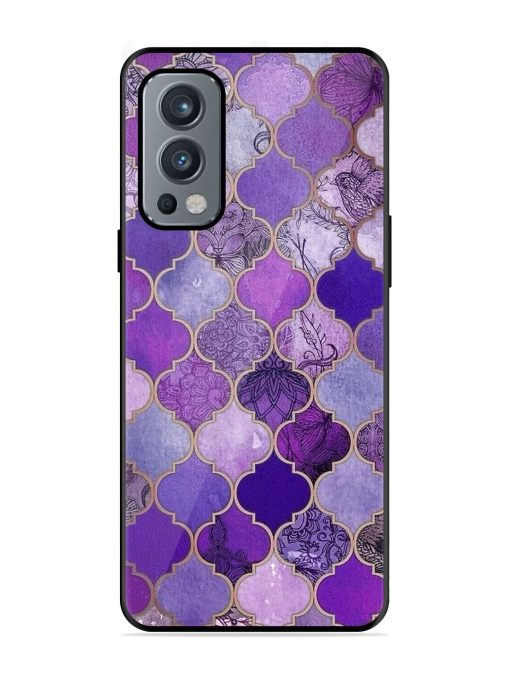 Purple Mosaic Magic Glossy Soft Edge Case for Oneplus Nord 2 (5G) Chachhi