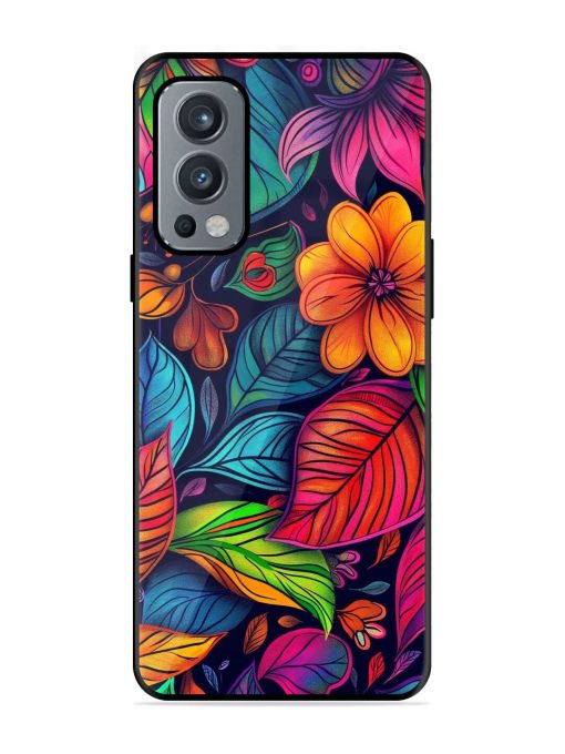 Rainbow Of Blooms Glossy Soft Edge Case for Oneplus Nord 2 (5G) Chachhi