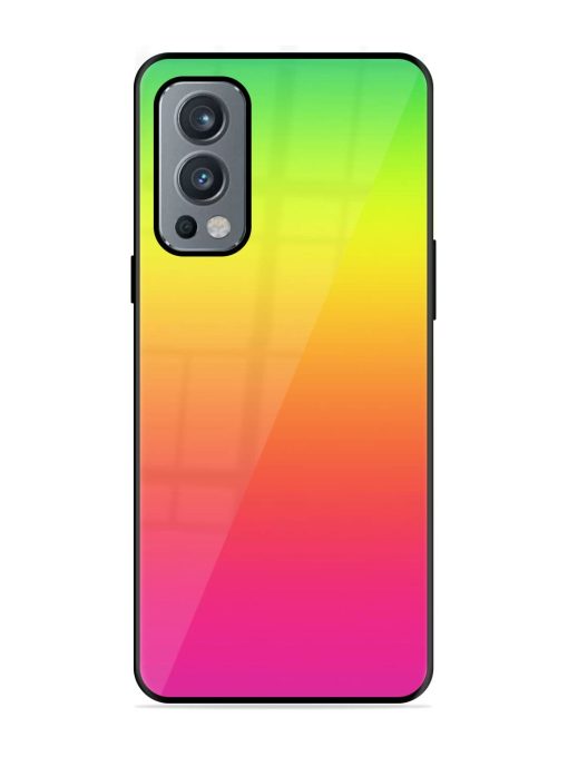 Rainbow Gradient Glossy Soft Edge Case for Oneplus Nord 2 (5G) Chachhi