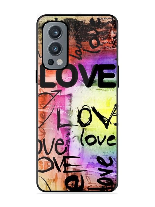 Love Graffiti Glossy Soft Edge Case for Oneplus Nord 2 (5G) Chachhi