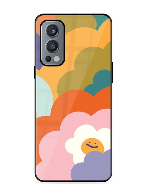 Happy Flower Power Glossy Soft Edge Case for Oneplus Nord 2 (5G) Chachhi