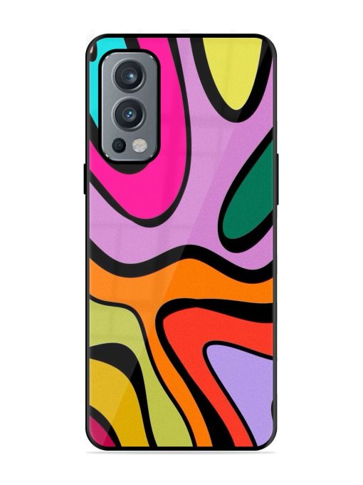 Groovy Swirls Glossy Soft Edge Case for Oneplus Nord 2 (5G) Chachhi