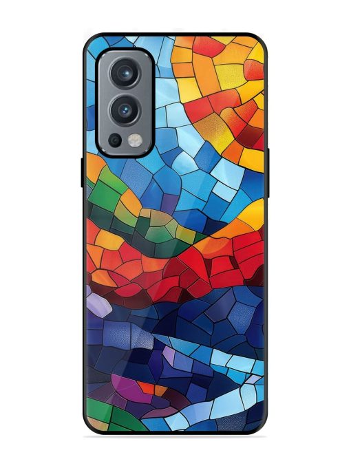 Mosaic Sunset Glossy Soft Edge Case for Oneplus Nord 2 (5G) Chachhi