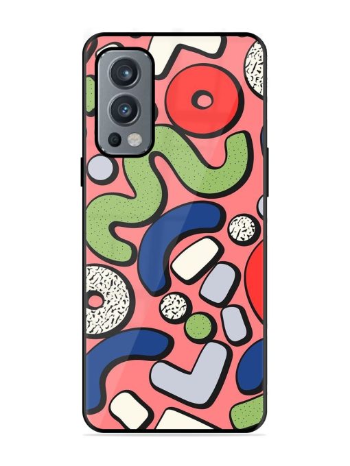 Groovy Geometric Shapes Glossy Soft Edge Case for Oneplus Nord 2 (5G) Chachhi