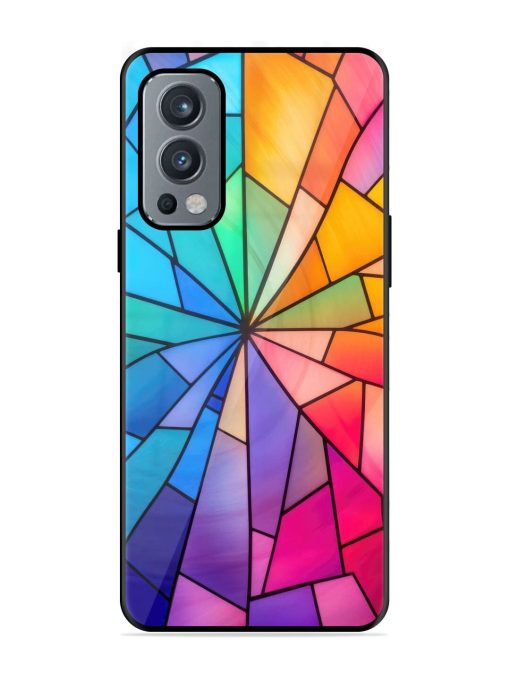 Stained Glass Kaleidoscope Of Colors Glossy Soft Edge Case for Oneplus Nord 2 (5G) Chachhi