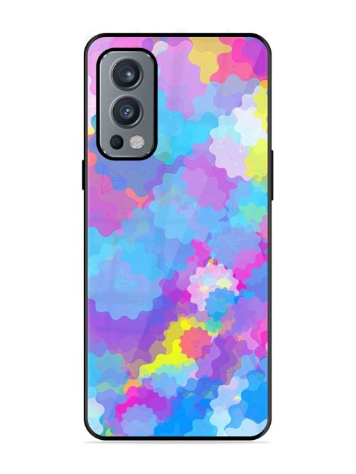 Psychedelic Cloud Burst Glossy Soft Edge Case for Oneplus Nord 2 (5G) Chachhi