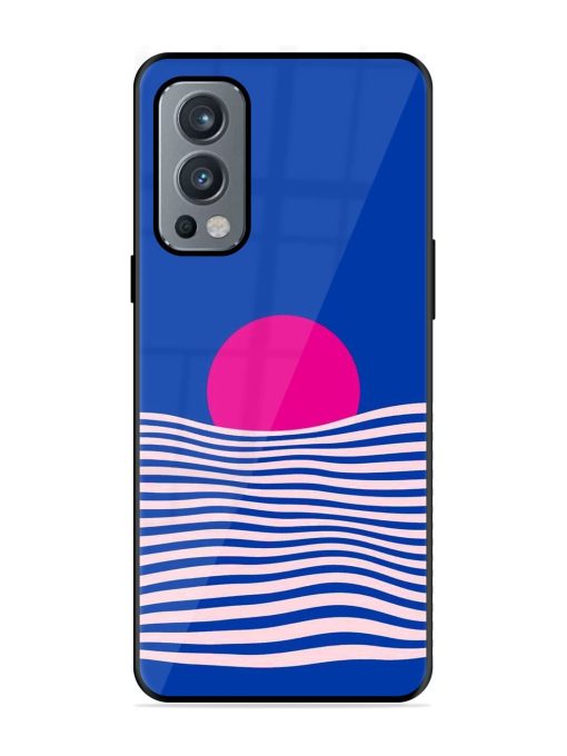 Pink Sunset Over Blue Waves Glossy Soft Edge Case for Oneplus Nord 2 (5G) Chachhi