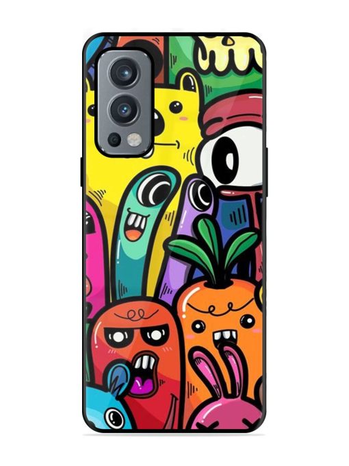 Whimsical Doodle Chaos Glossy Soft Edge Case for Oneplus Nord 2 (5G) Chachhi