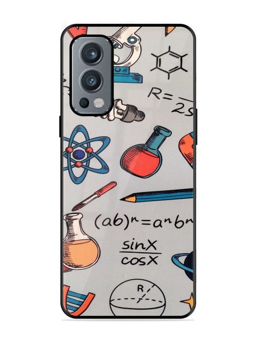 Science Doodle Delight Glossy Soft Edge Case for Oneplus Nord 2 (5G) Chachhi