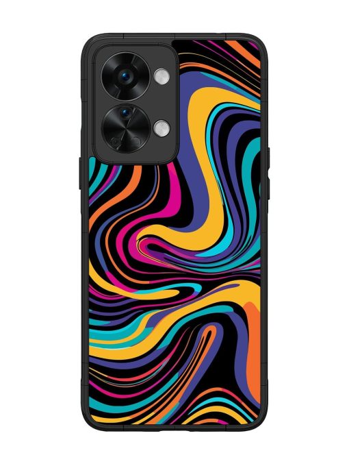 Psychedelic Swirl Glossy Soft Edge Case for Oneplus Nord 2T (5G) Chachhi