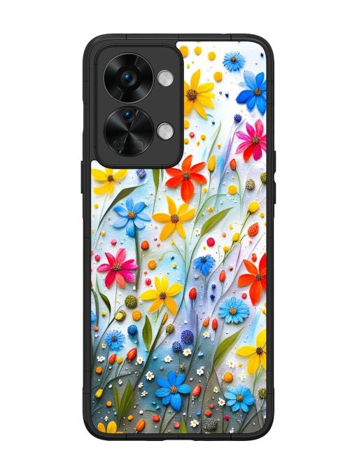 Vibrant Floral Glossy Soft Edge Case for Oneplus Nord 2T (5G) Chachhi