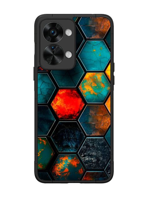 Hexagon Hive Glossy Soft Edge Case for Oneplus Nord 2T (5G) Chachhi