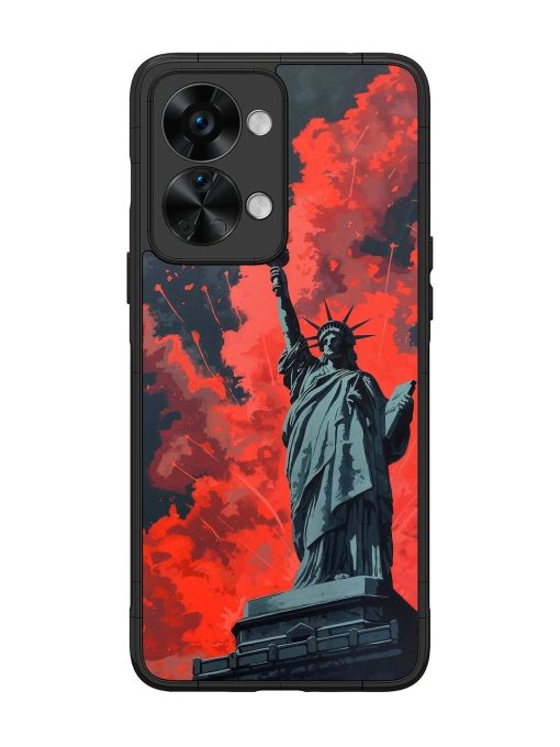 Lady Liberty'S Firework Finale Glossy Soft Edge Case for Oneplus Nord 2T (5G) Chachhi