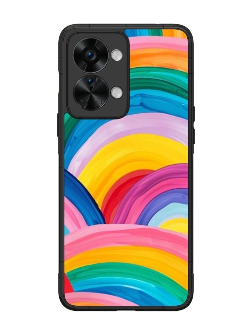 Rainbow Symphony Glossy Soft Edge Case for Oneplus Nord 2T (5G)