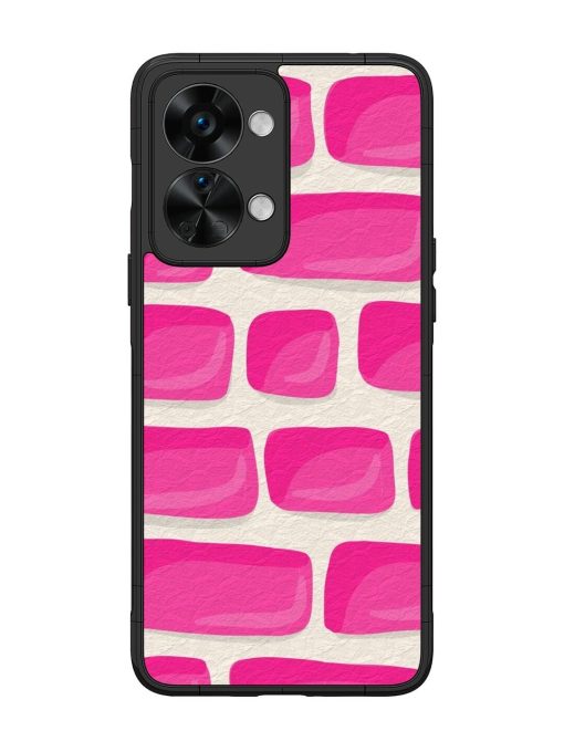 Pink Brick Wall Glossy Soft Edge Case for Oneplus Nord 2T (5G) Chachhi