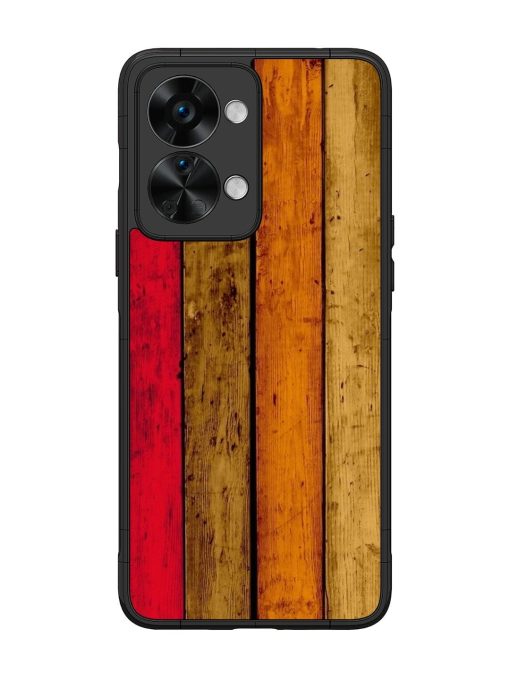 Colorful Woodgrain Glossy Soft Edge Case for Oneplus Nord 2T (5G) Chachhi