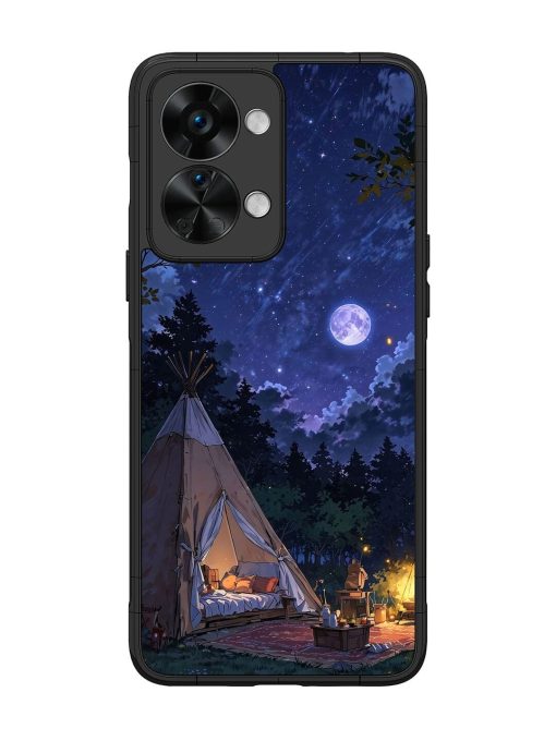 Moonlight Camping Glossy Soft Edge Case for Oneplus Nord 2T (5G) Chachhi