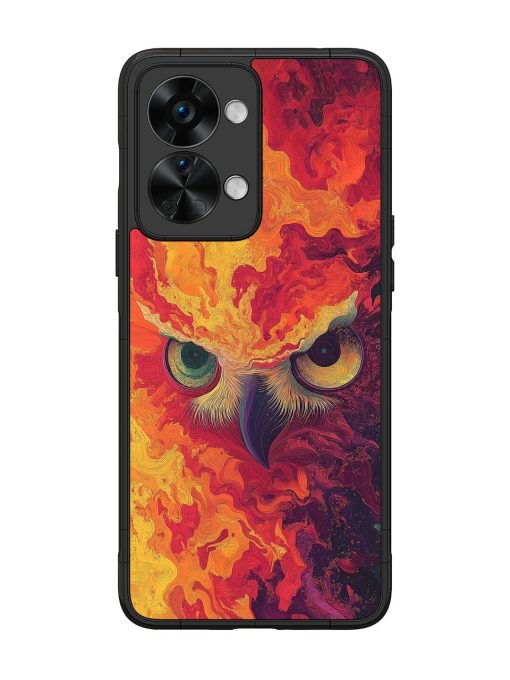 Fiery Owl Glossy Soft Edge Case for Oneplus Nord 2T (5G) Chachhi