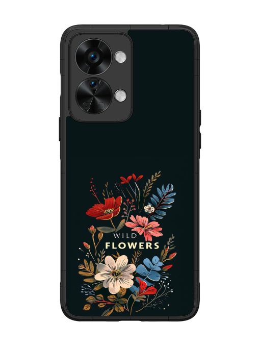 Dark Floral Glossy Soft Edge Case for Oneplus Nord 2T (5G) Chachhi