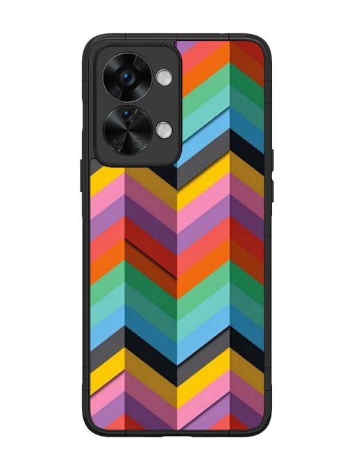 Colorful Zigzag Glossy Soft Edge Case for Oneplus Nord 2T (5G)