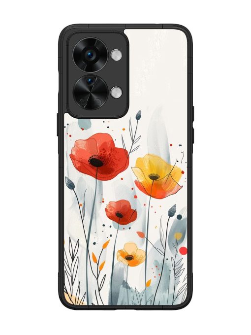 Poppy Fields Glossy Soft Edge Case for Oneplus Nord 2T (5G) Chachhi