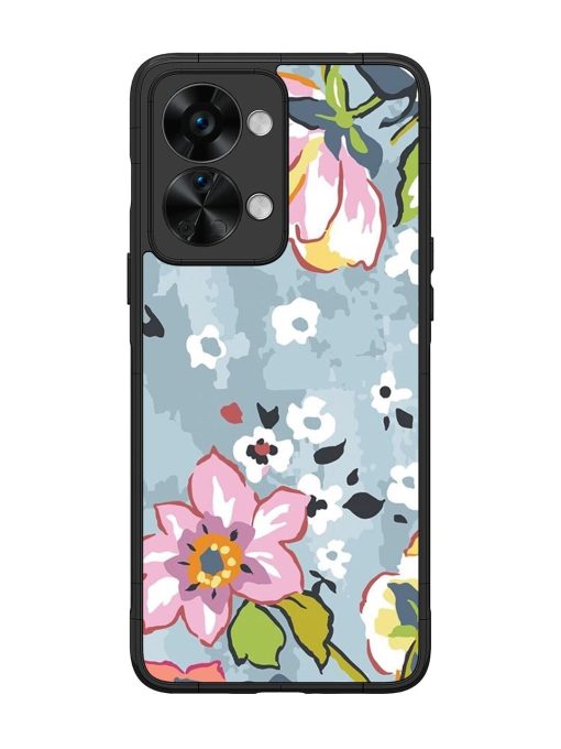 Floral Fantasy Glossy Soft Edge Case for Oneplus Nord 2T (5G)