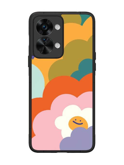 Happy Flower Power Glossy Soft Edge Case for Oneplus Nord 2T (5G) Chachhi