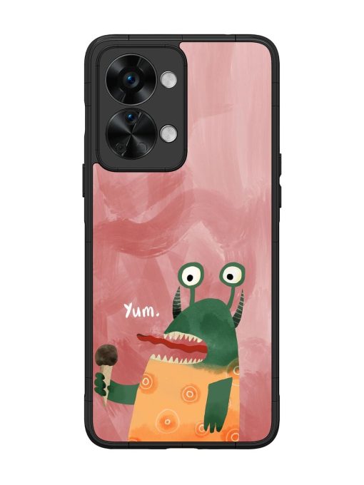 Hungry Monster Glossy Soft Edge Case for Oneplus Nord 2T (5G) Chachhi