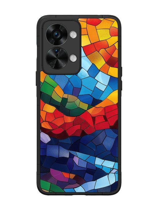 Mosaic Sunset Glossy Soft Edge Case for Oneplus Nord 2T (5G) Chachhi