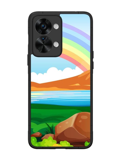 Rainbow Over The Lake Glossy Soft Edge Case for Oneplus Nord 2T (5G) Chachhi