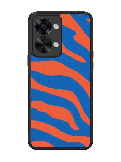 Zebra Stripes In Blue And Orange Glossy Soft Edge Case for Oneplus Nord 2T (5G) Chachhi