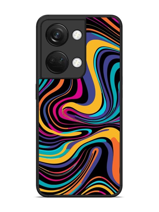 Psychedelic Swirl Glossy Soft Edge Case for Oneplus Nord 3 (5G) Chachhi